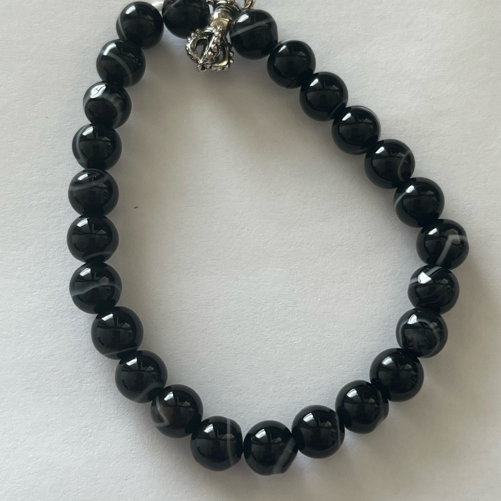 Elegant Black Agate Beaded bracelet